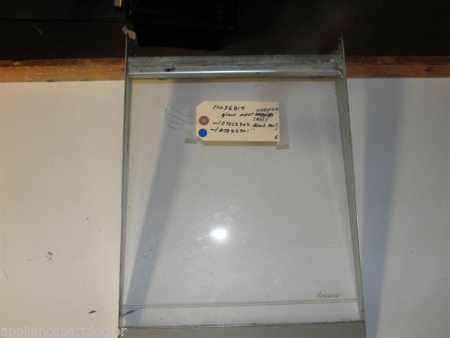 AMANA REFRIG 10036019 D7862902 D7862901 MEAT KEEPER GLASS SHELF W/ SIDE RAIL AMANA REFRIG 10036019 D7862902 D7862901 MEAT KEEPER GLASS SHELF W/ SIDE RAIL
